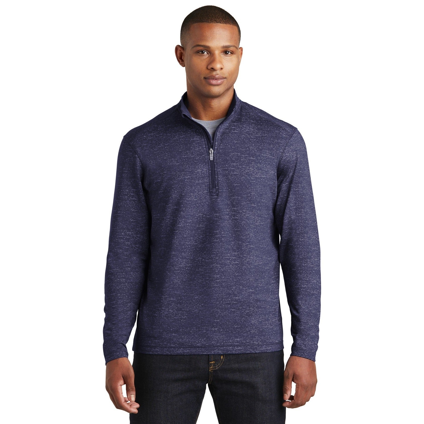 Sport-Tek-Sport-Tek ® Sport-Wick ® Stretch Reflective Heather 1/2-Zip Pullover. ST855-MedTech-3